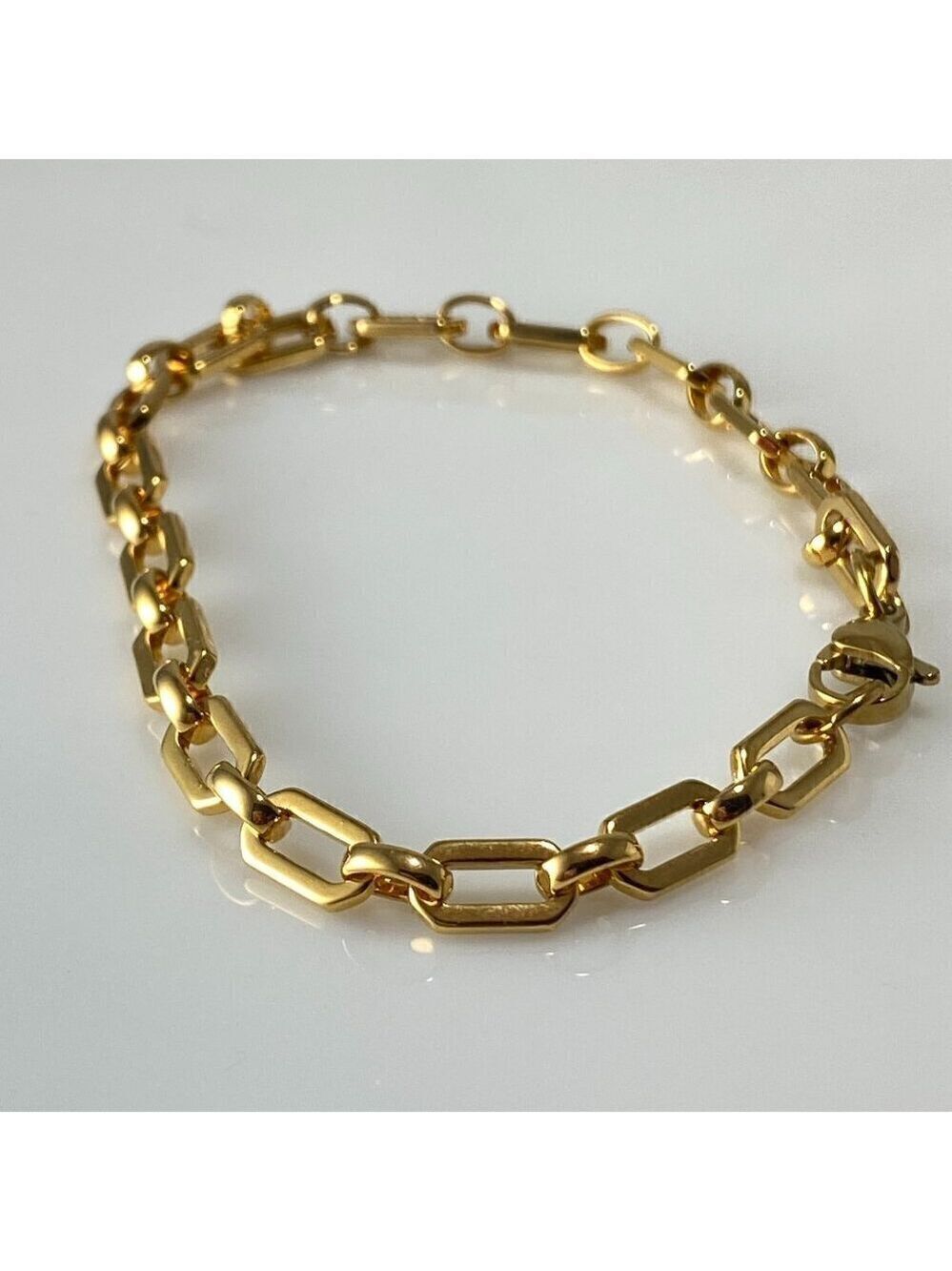 Gold Plated Chain Link Bracelet Stainless Steel